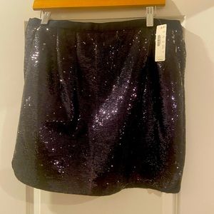 Navy blue Womens sequin skirt